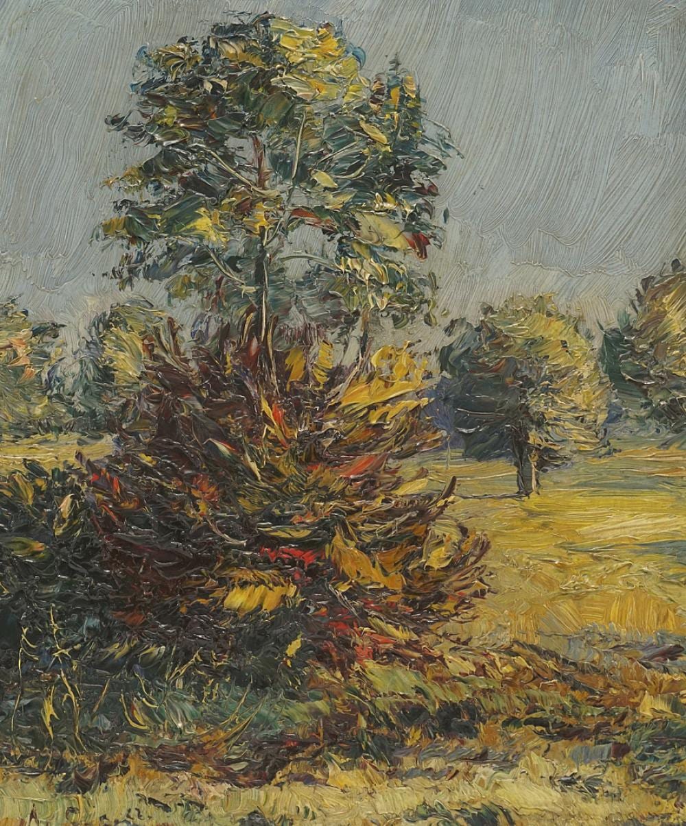 Alexander von Szpinger comparable auction result: alexander von szpinger 1889 1969 tree lined landscape