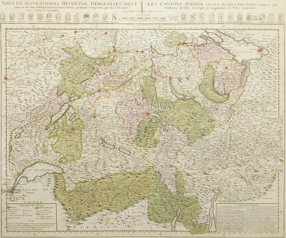 Guillaume Delisle comparable auction result: guillaume delisle map of switzerland