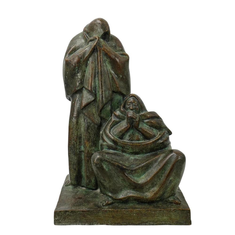 Joan Descarga comparable auction result: juan jose cruz reyes mexico 1914 1991 two women bronze figural sculpture