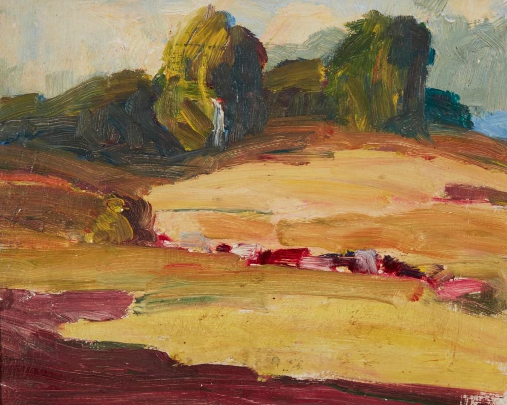 Selden Connor Gile comparable auction result: selden connor gile 1877 1947 marin hills with cattle