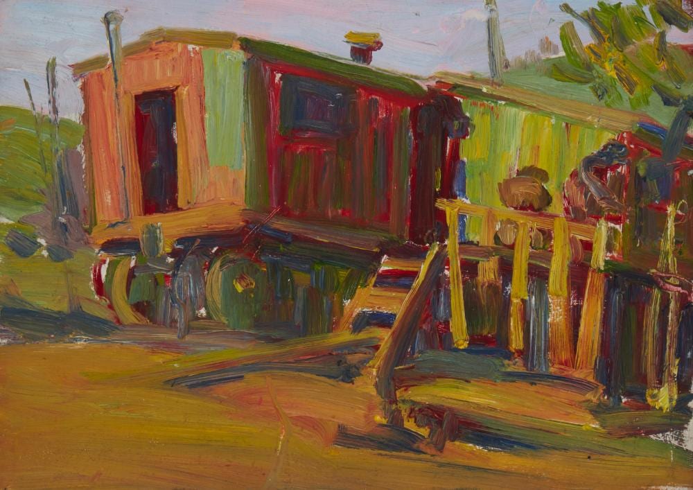 Selden Connor Gile comparable auction result: selden connor gile 1877 1947 the red boxcar 1917