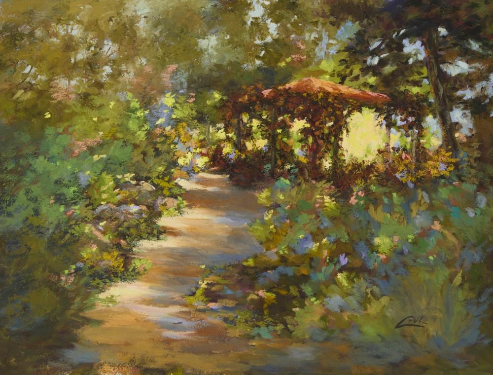 Ralph Love comparable auction result: ralph love 1907 1992 pergola in a forest interior