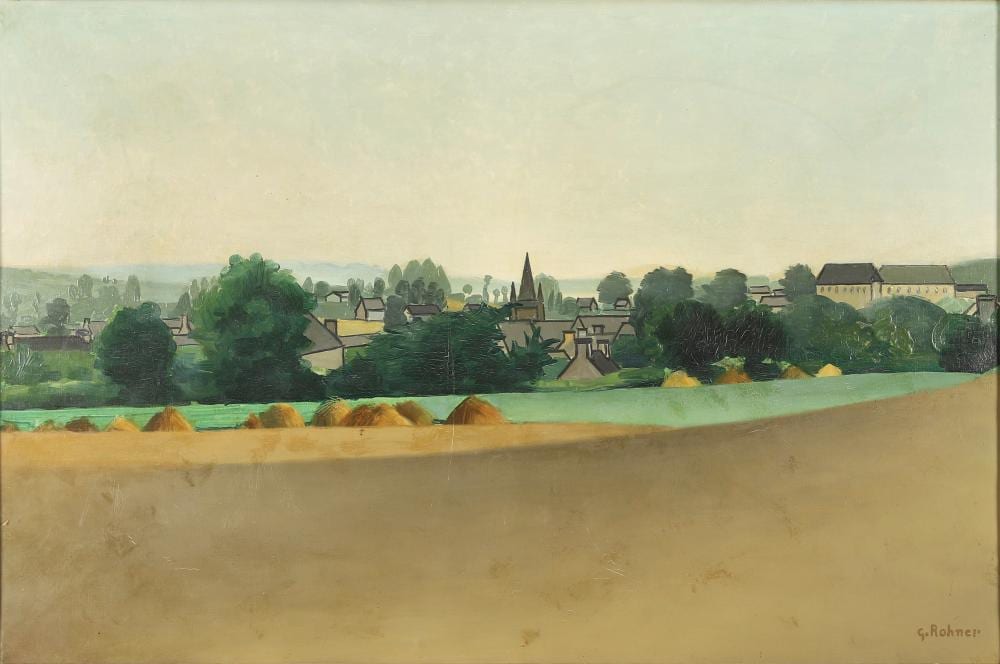 Georges Rohner comparable auction result: georges rohner 1913 2000 le village huile sur toile sign e en
