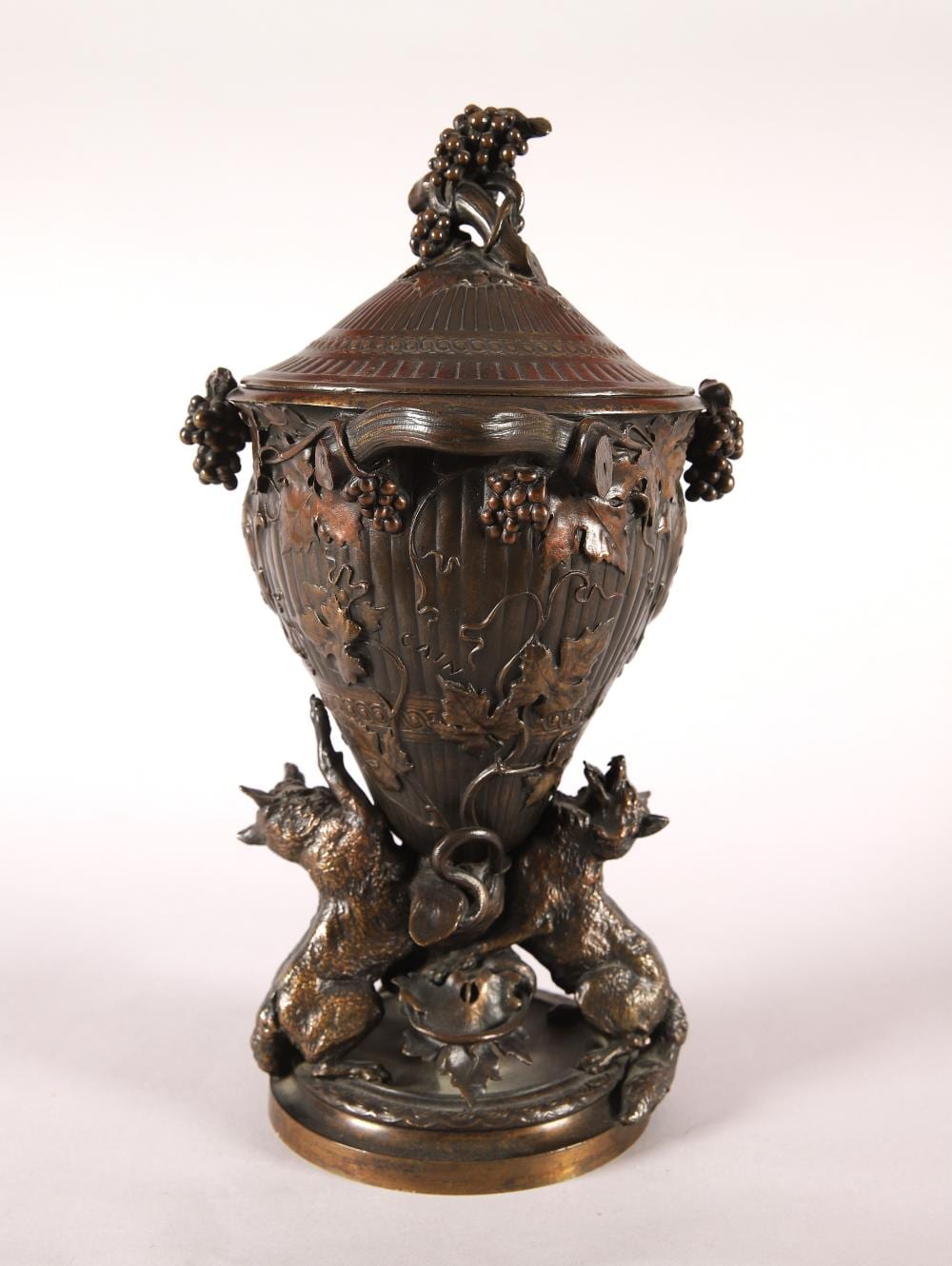 Auguste-Nicolas Cain comparable auction result: auguste nicolas cain 1821 1894 coupe couverte deux anses ill