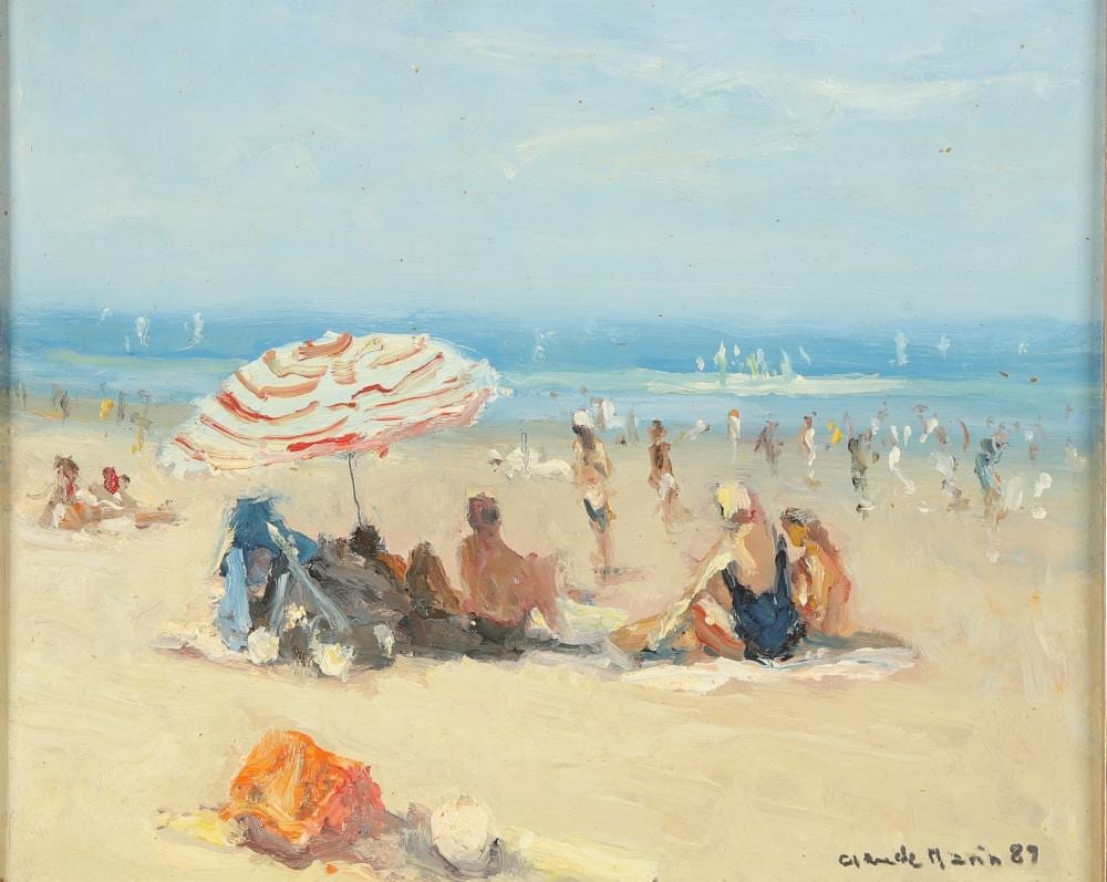 claude marin 1914 2001 la plage huile sur isorel sin e et dat · Les Andelys Enchères · 2025-04-26 Claude Marin comparable auction result: claude marin 1914 2001 la plage huile sur isorel sin e et dat