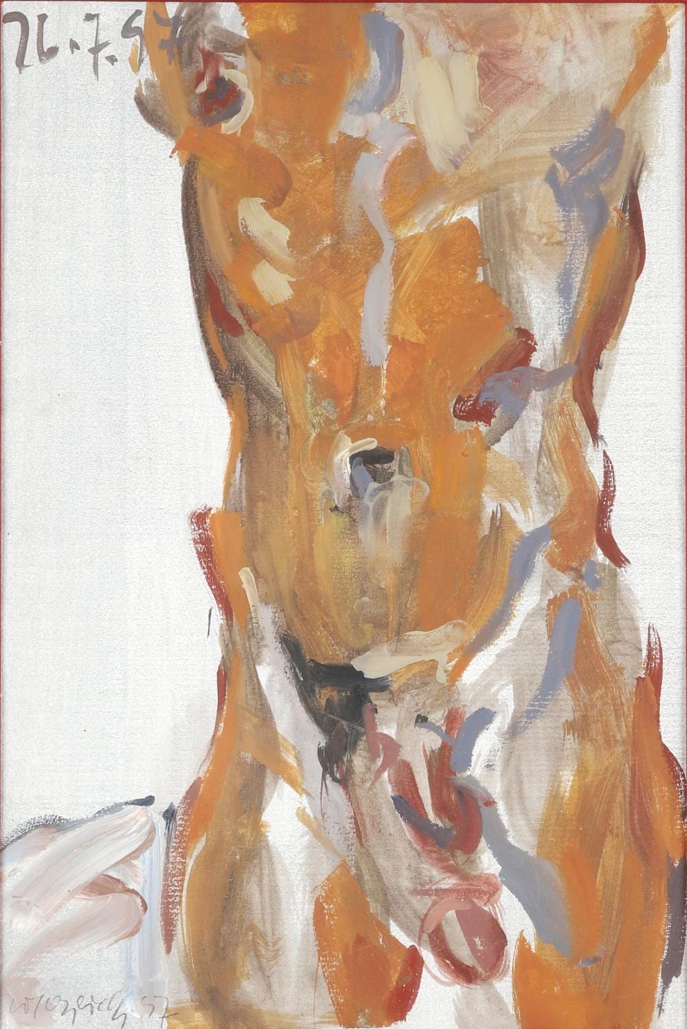 thomas weczerek n en 1945 torse d homme 26 7 1997 gouache s · Les Andelys Enchères · 2025-04-26 Thomas Weczerek comparable auction result: thomas weczerek n en 1945 torse d homme 26 7 1997 gouache s