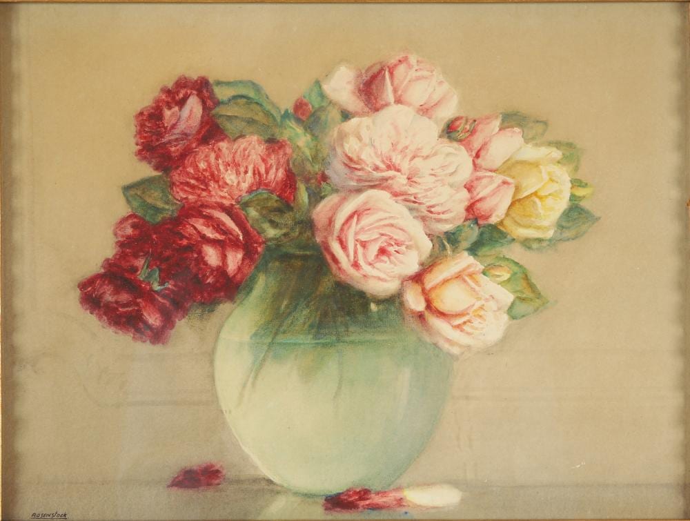 Isidor Rosenstock comparable auction result: isidore rosenstock 1880 1956 vase de roses pastel sign en ba