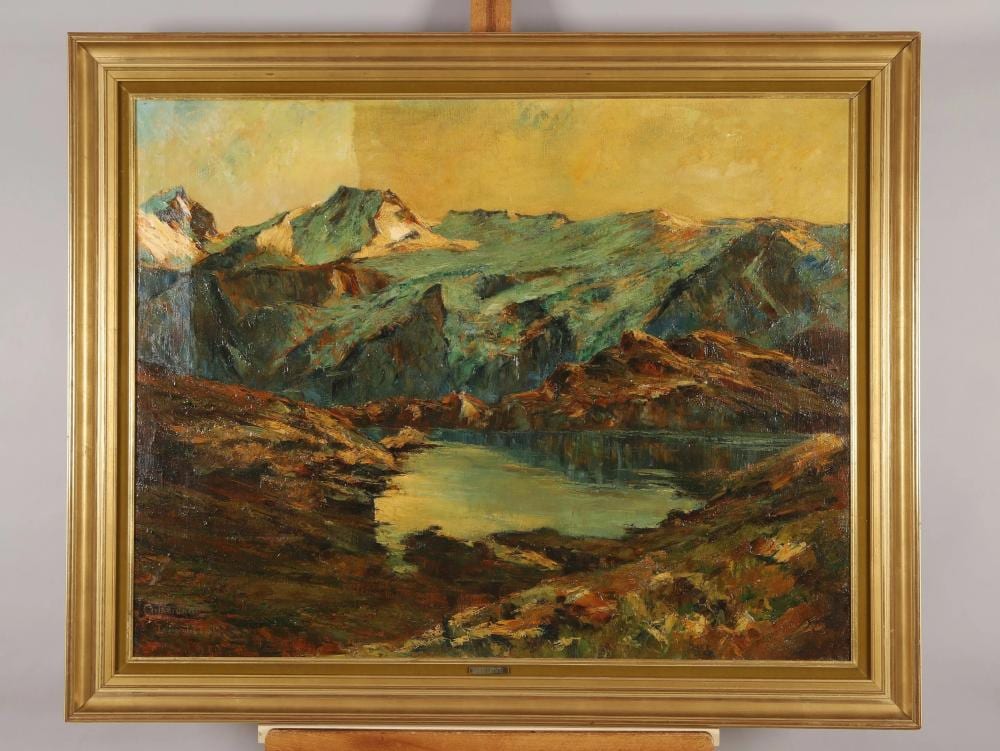 Louis Letsch comparable auction result: louis letsch 1856 1940 paysage de montagne huile sur panneau