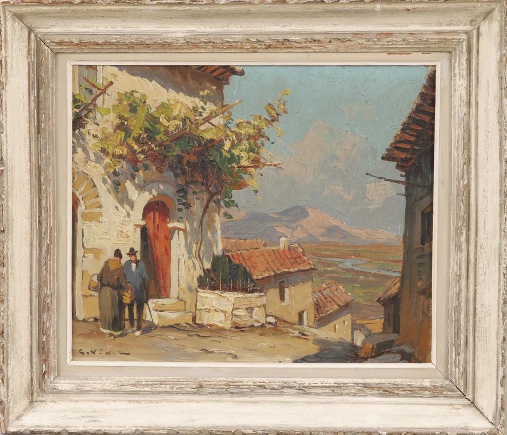 Gustave Vidal comparable auction result: gustave vidal 1895 1966 conversation huile sur toile sign e e