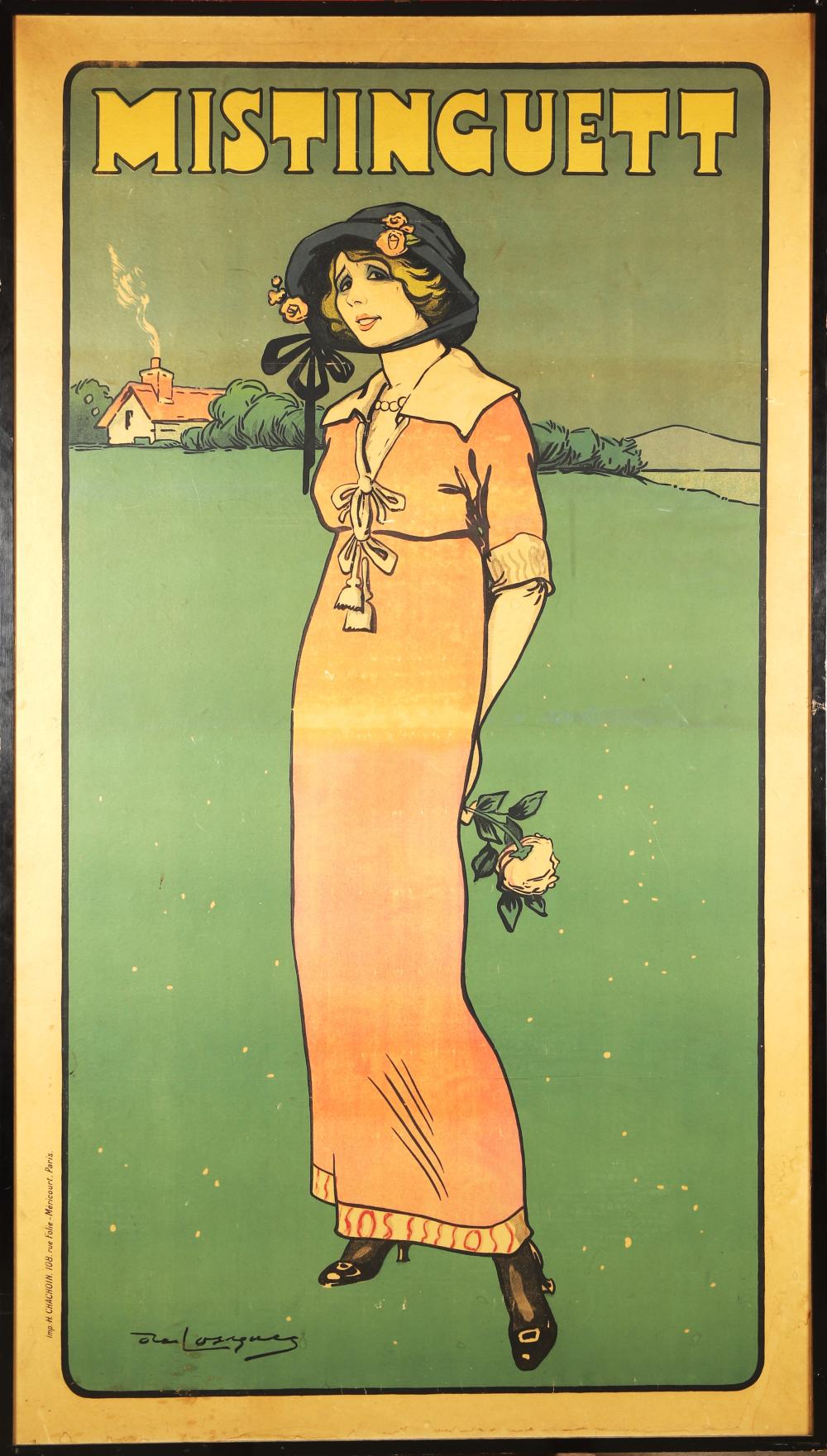 Daniel de Losques comparable auction result: daniel de losques 1880 1915 mistinguett affiche lithographiqu