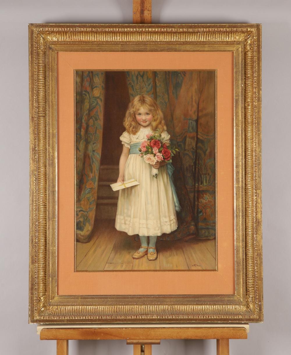 Charles Trevor Garland comparable auction result: charles trevor garland 1855 1906 premier moi 1889 chromolit