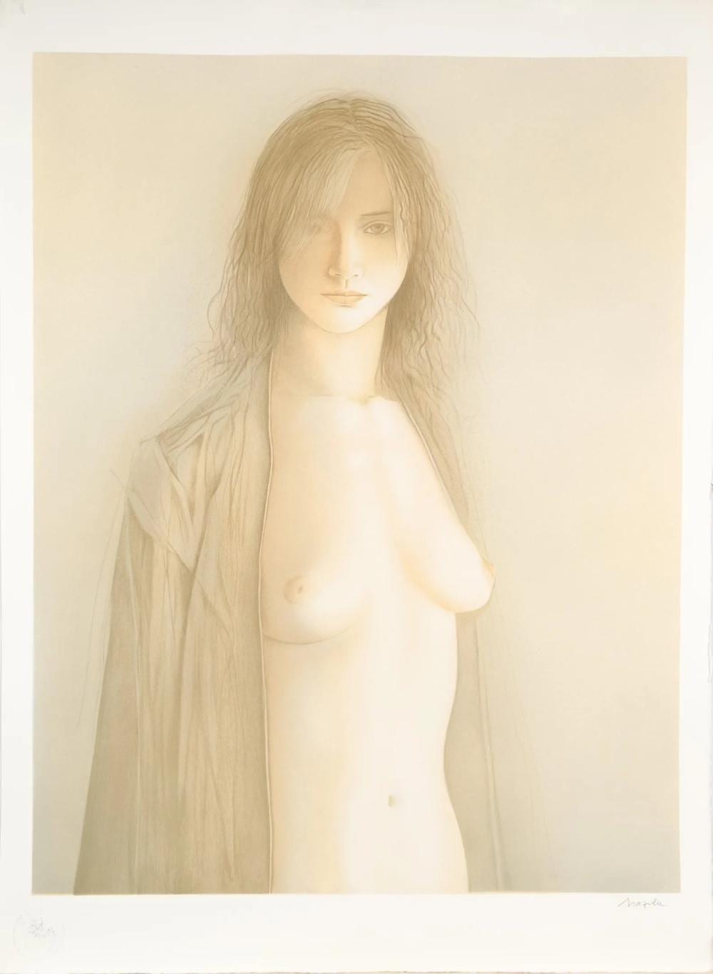 Georges Mazilu comparable auction result: georges mazilu n en 1951 la jeune femme lithographie sign e