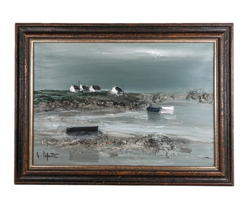 Georges Laporte comparable auction result: georges laporte oil and canvas seascape