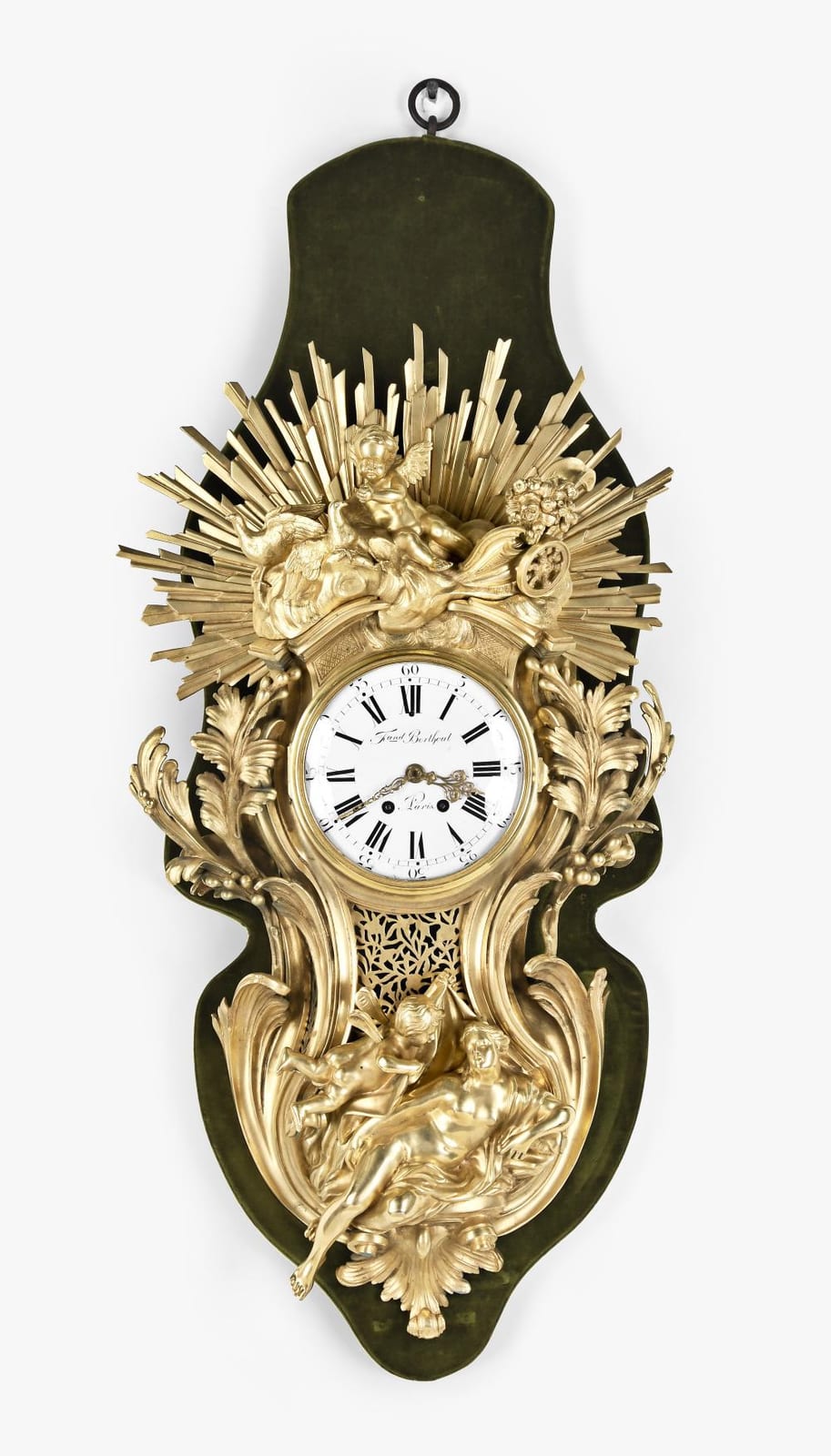 Jacques Caffieri comparable auction result: a monumental late 19th century french cartel clock after a design by jacques caffieri