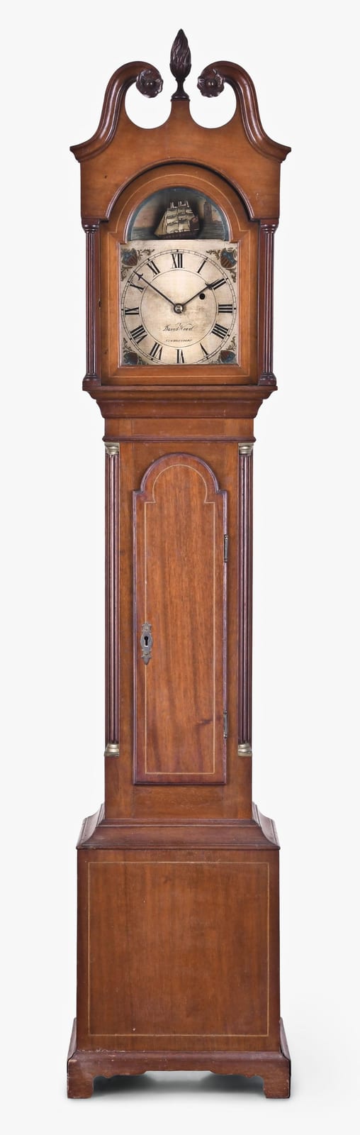 David Wood comparable auction result: an early 20th century reproduction of a david wood dwarf tall clock