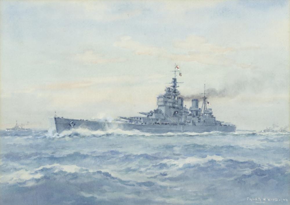 Frank Watson Wood comparable auction result: frank watson wood british 1862 1953 hms king george v