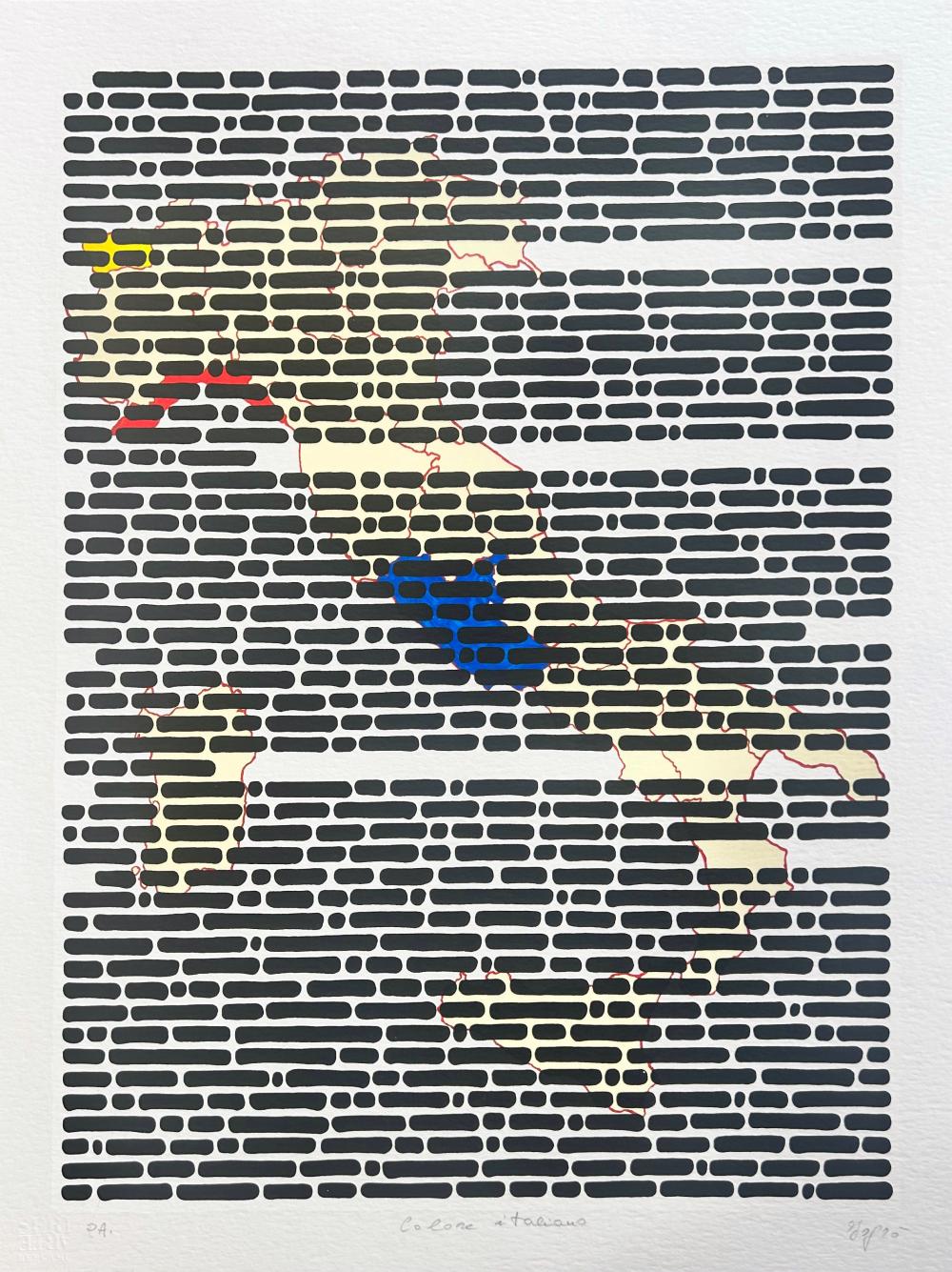 Emilio Isgrò comparable auction result: emilio isgr colore italiano