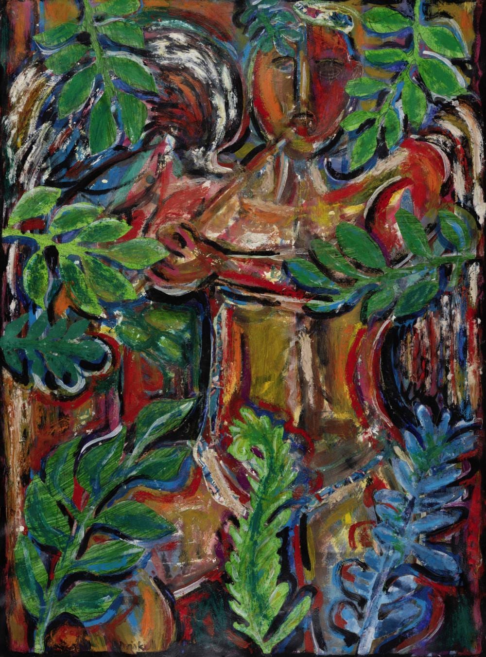 David Clyde Driskell comparable auction result: david clyde driskell 1931 2020 angel in the garden 30 x 22 1 4 in 76 2 x 56 5 cm executed in 2005 06