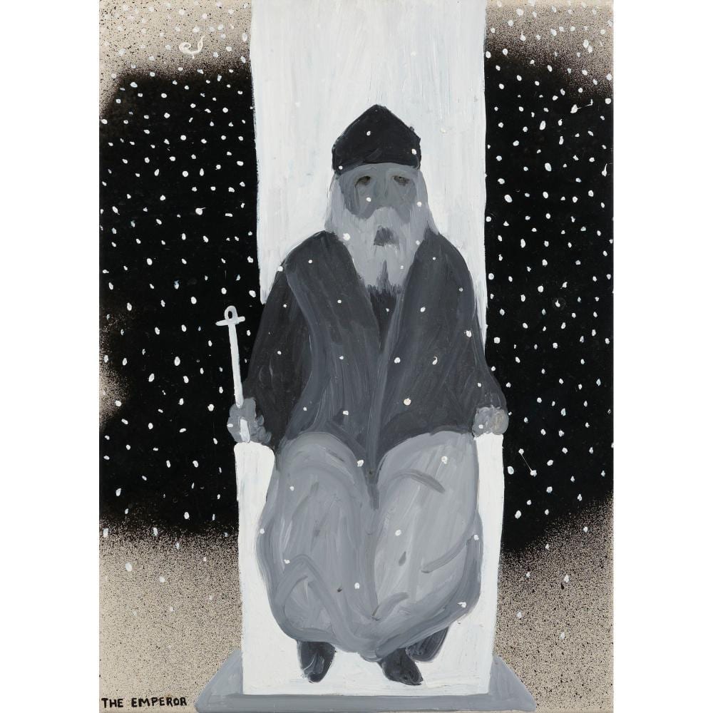Richard Lewer comparable auction result: richard lewer born 1970 the emperor 2012 oil on epoxy coated steel 30 x 22 x 4cm