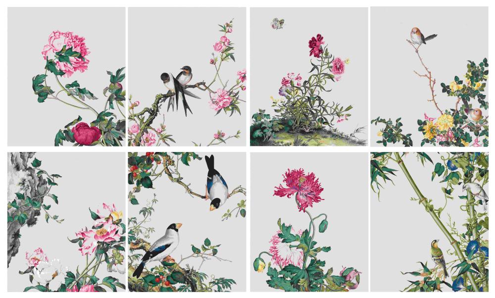 Lang Shining (GIUSEPPE CASTIGLIONE, 1688-1766) Immortal Blossoms and Everlasting Spring comparable sale