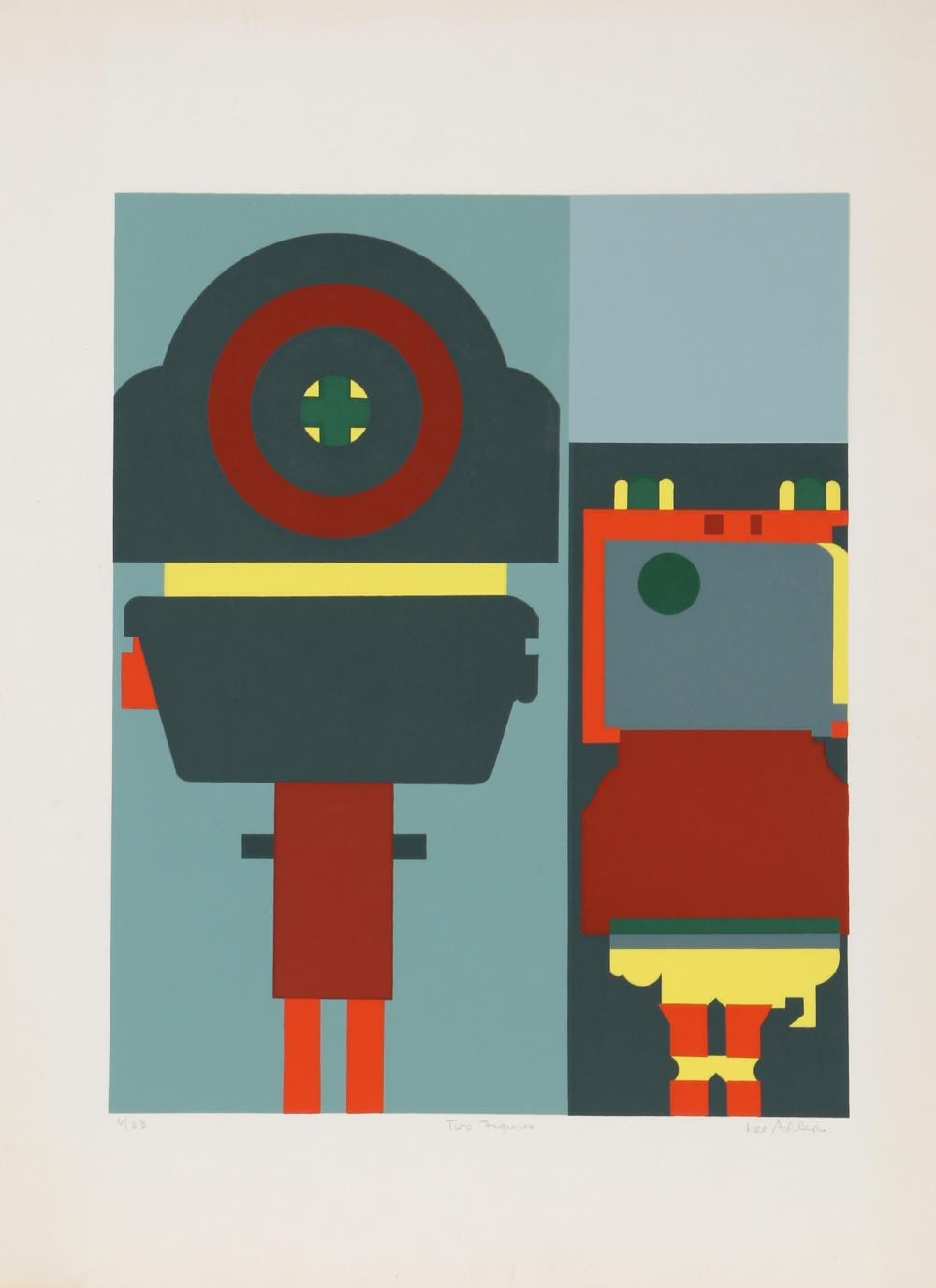 Lee Adler comparable auction result: lee adler two figures screenprint