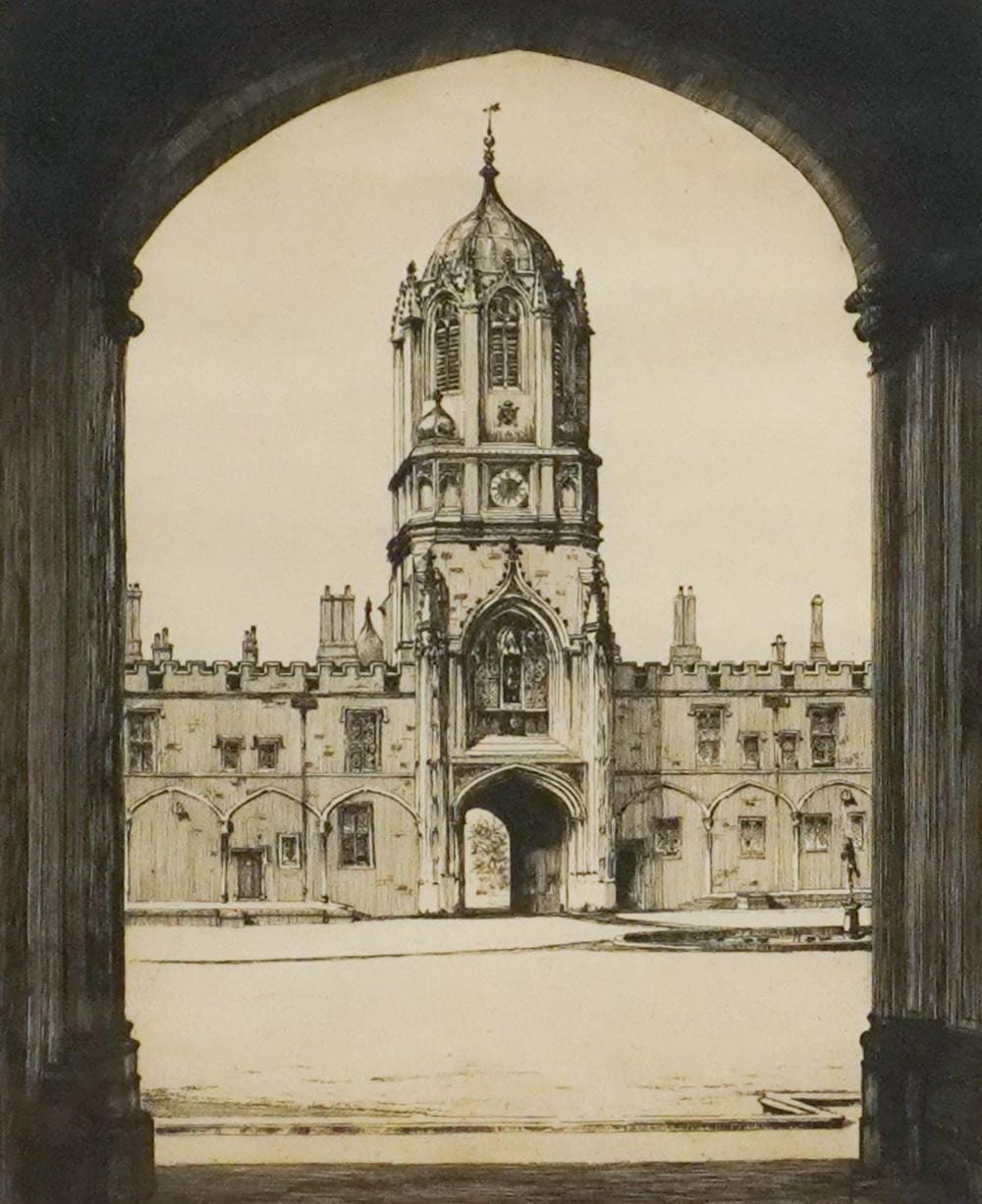 WIlfred Appleby comparable auction result: wilfred appleby scottish 20th century christ church tom tower oxford etching frame 21 x 18 1 2 in 53 3 x 47 cm