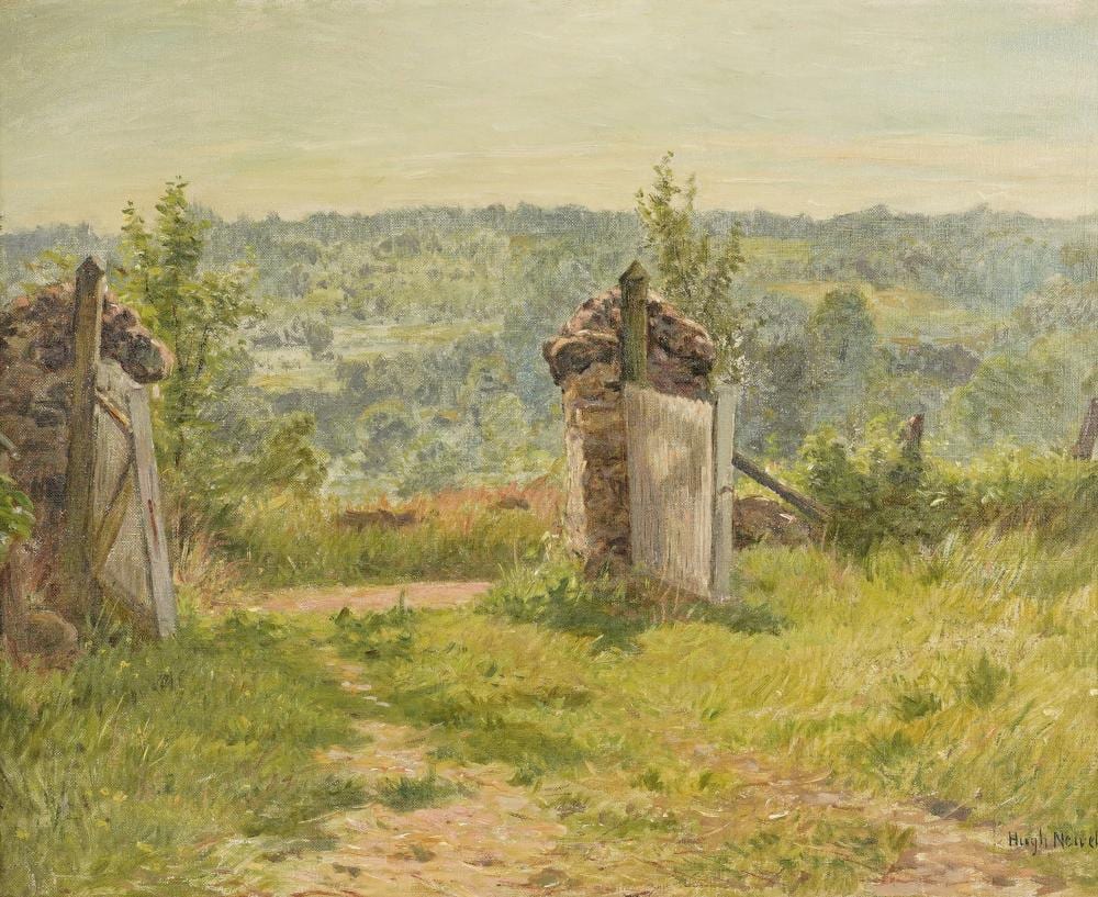 Hugh Newell comparable auction result: hugh newell american 1830 1915 landscape
