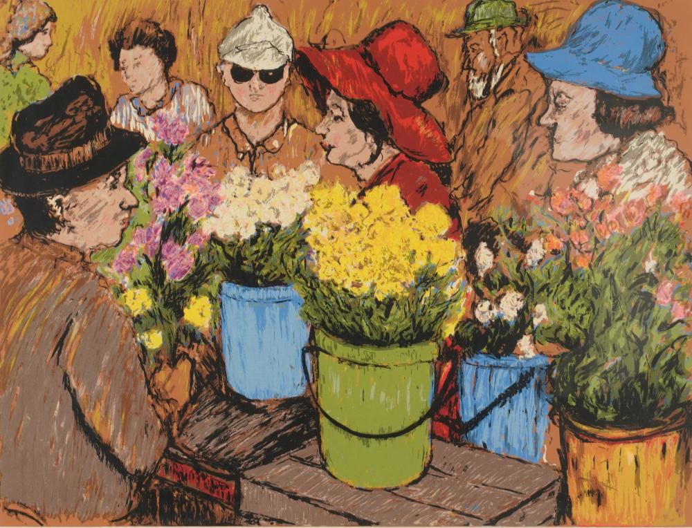david azuz israeli french 1942 2014 flower market · Abell Auction · 2025-04-24 David Azuz comparable auction result: david azuz israeli french 1942 2014 flower market