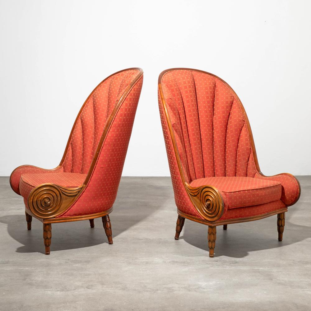paul iribe 2 armchairs model nautilus · Kunst und Design Auktionshaus Schops Turowski · 2025-05-10 Paul Iribe comparable auction result: paul iribe 2 armchairs model nautilus