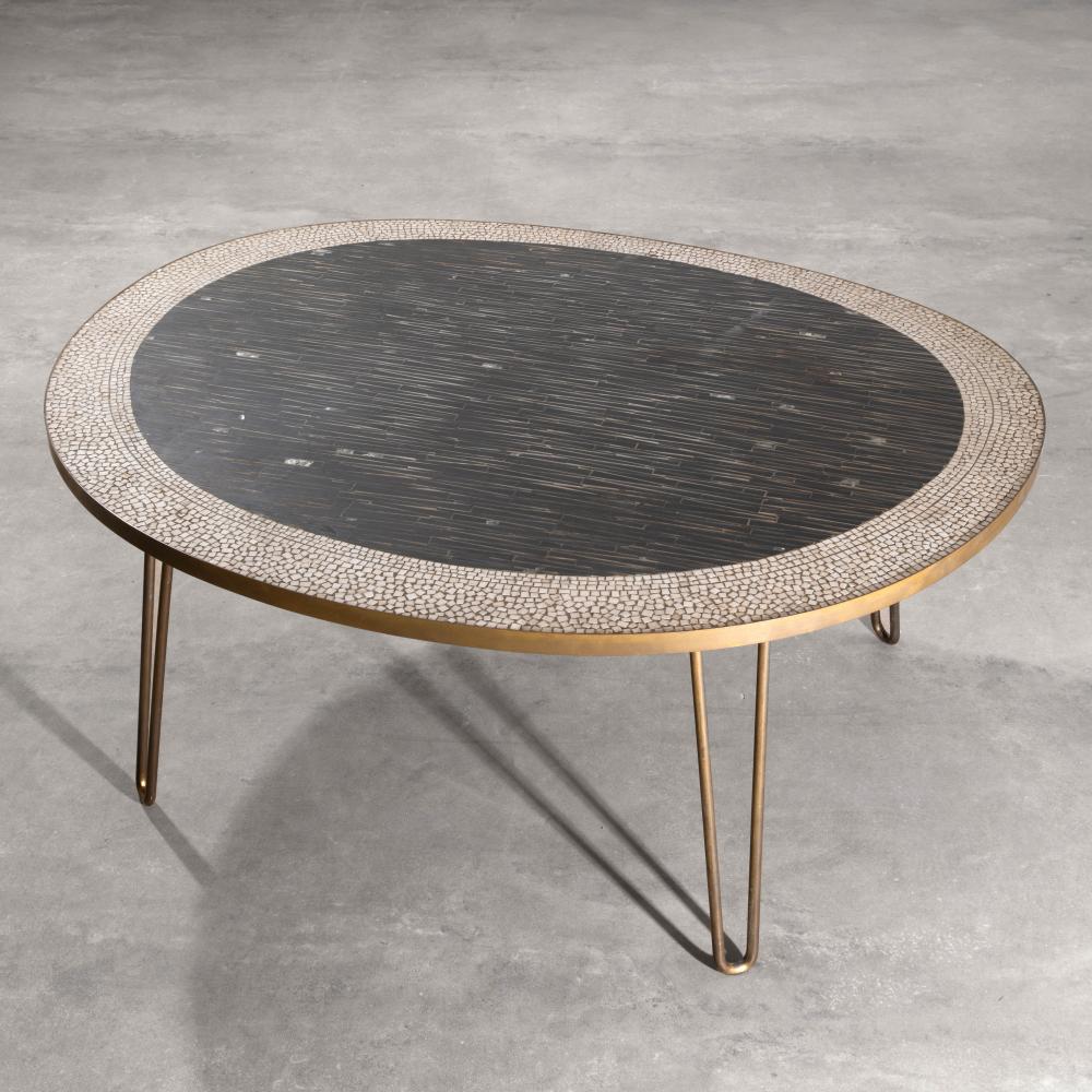 Berthold Müller-Oerlinghausen comparable auction result: berthold m ller oerlinghausen round oval mosaic coffee table