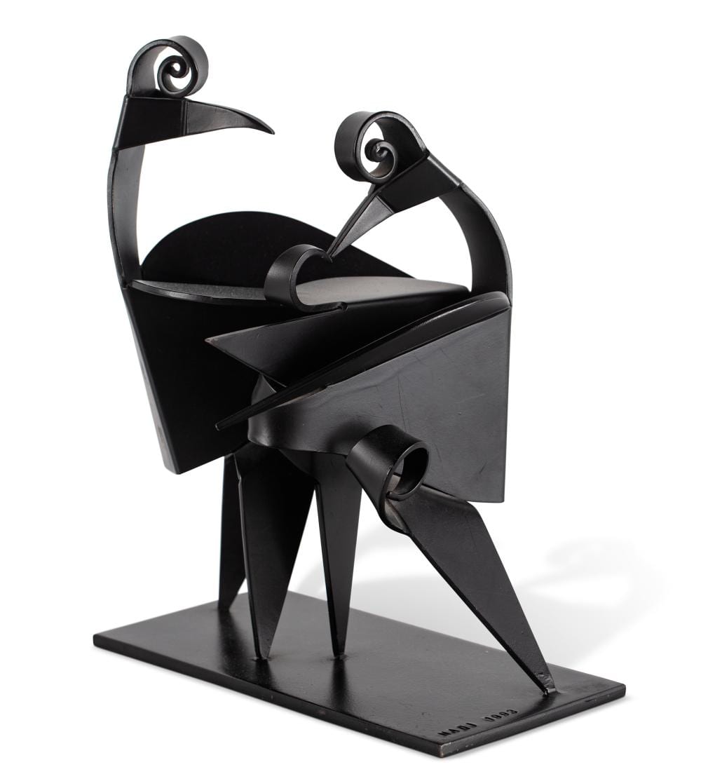Hussein Madi comparable auction result: hussein madi 1938 chebaa 2024 beirut birds iron10 5 8 x 8 3 8 x 7
