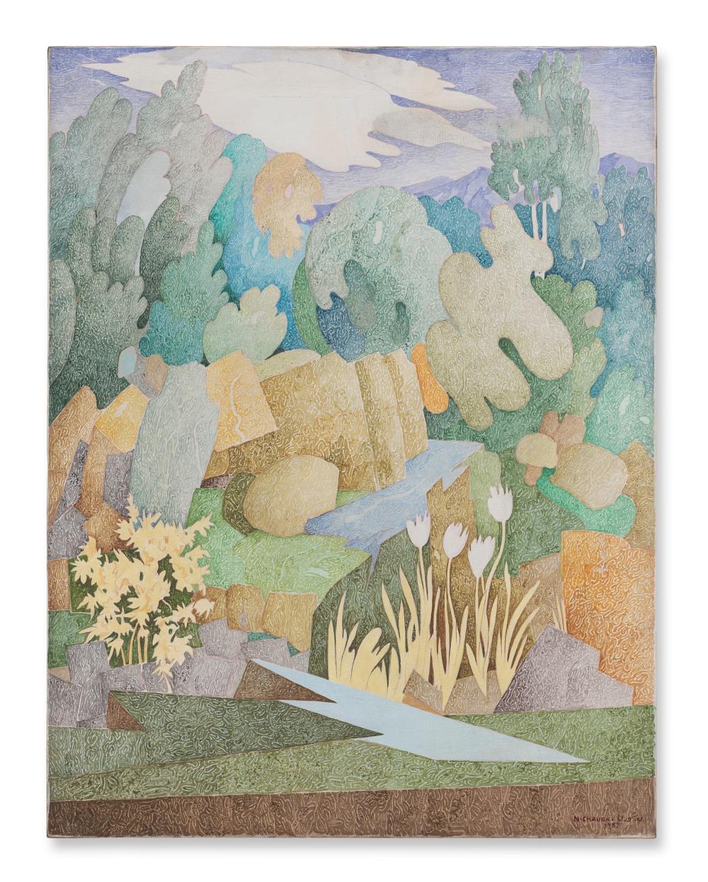 Naseer Chaura comparable auction result: nasser chaura 1920 damascus 1992 damascus untitled oil on canvas27