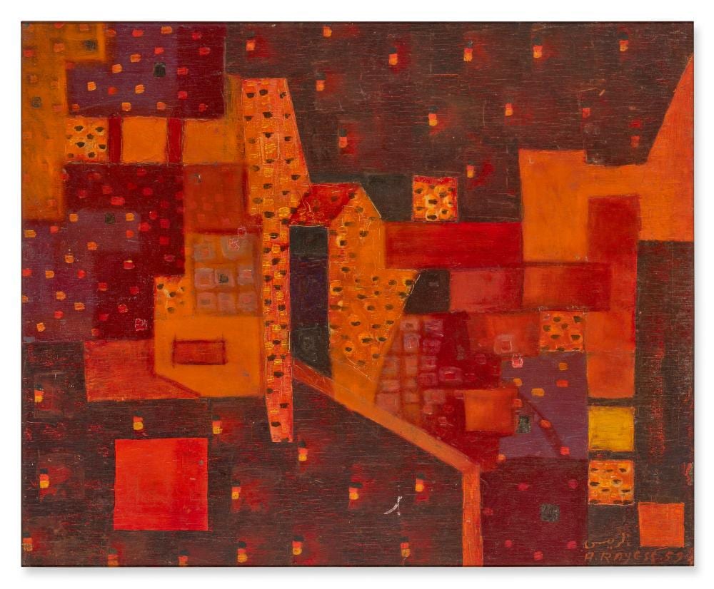 Aref El Rayess comparable auction result: aref el rayess 1928 aley 2005 aley untitled oil on canvas17 3 8 x 2
