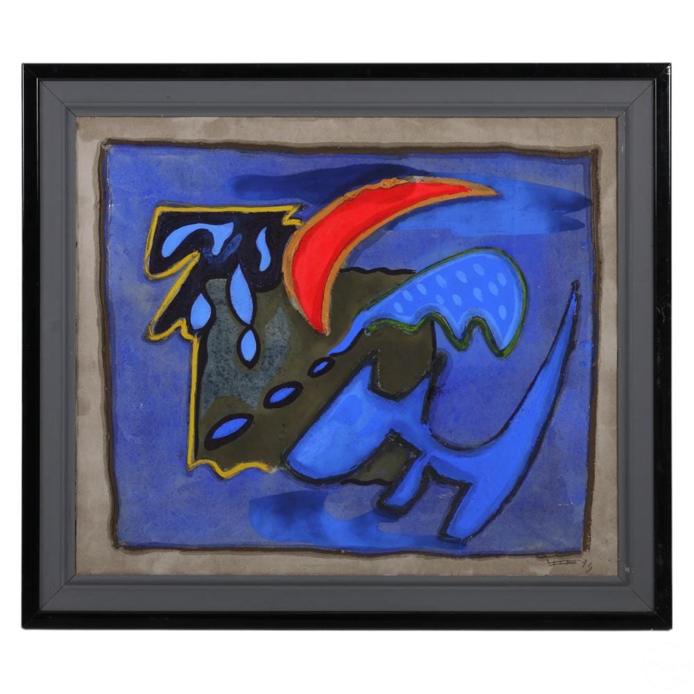 Paolo Valle comparable auction result: paolo valle b 1948 modernist mixed media painting