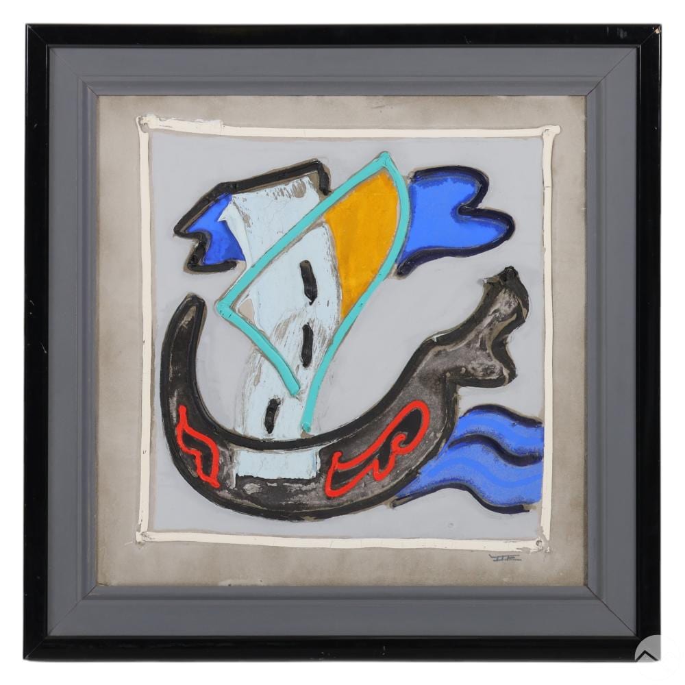 Paolo Valle comparable auction result: paolo valle b 1948 geometric modernist painting