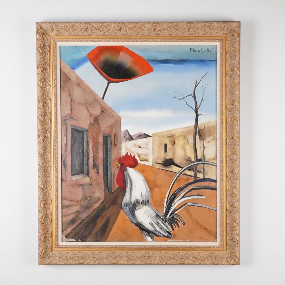Alvaro Guillot comparable auction result: alvaro guillot original oil on canvas le jour se leve signed