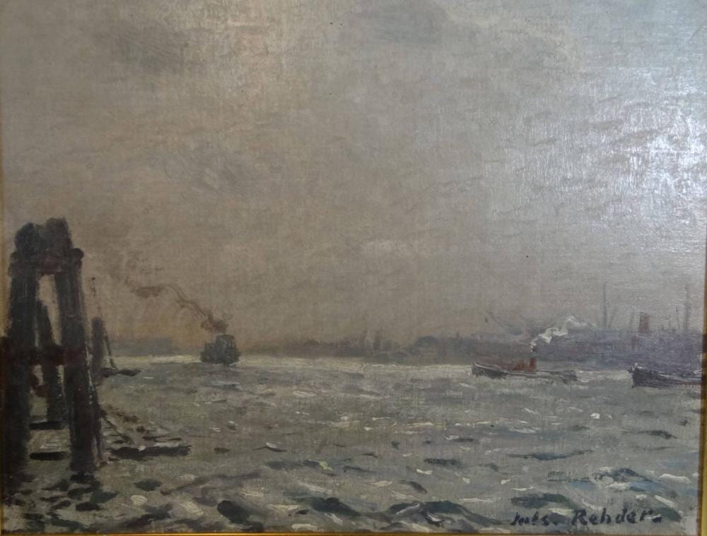 julius christian rehder 1861 1955 hamburger hafen l platte 28x33 cm gerahmt rg 33 5x39 cm verso betitelt · Auktionshalle Cuxhaven · 2025-04-25 Julius Christian Rehder comparable auction result: julius christian rehder 1861 1955 hamburger hafen l platte 28x33 cm gerahmt rg 33 5x39 cm verso betitelt