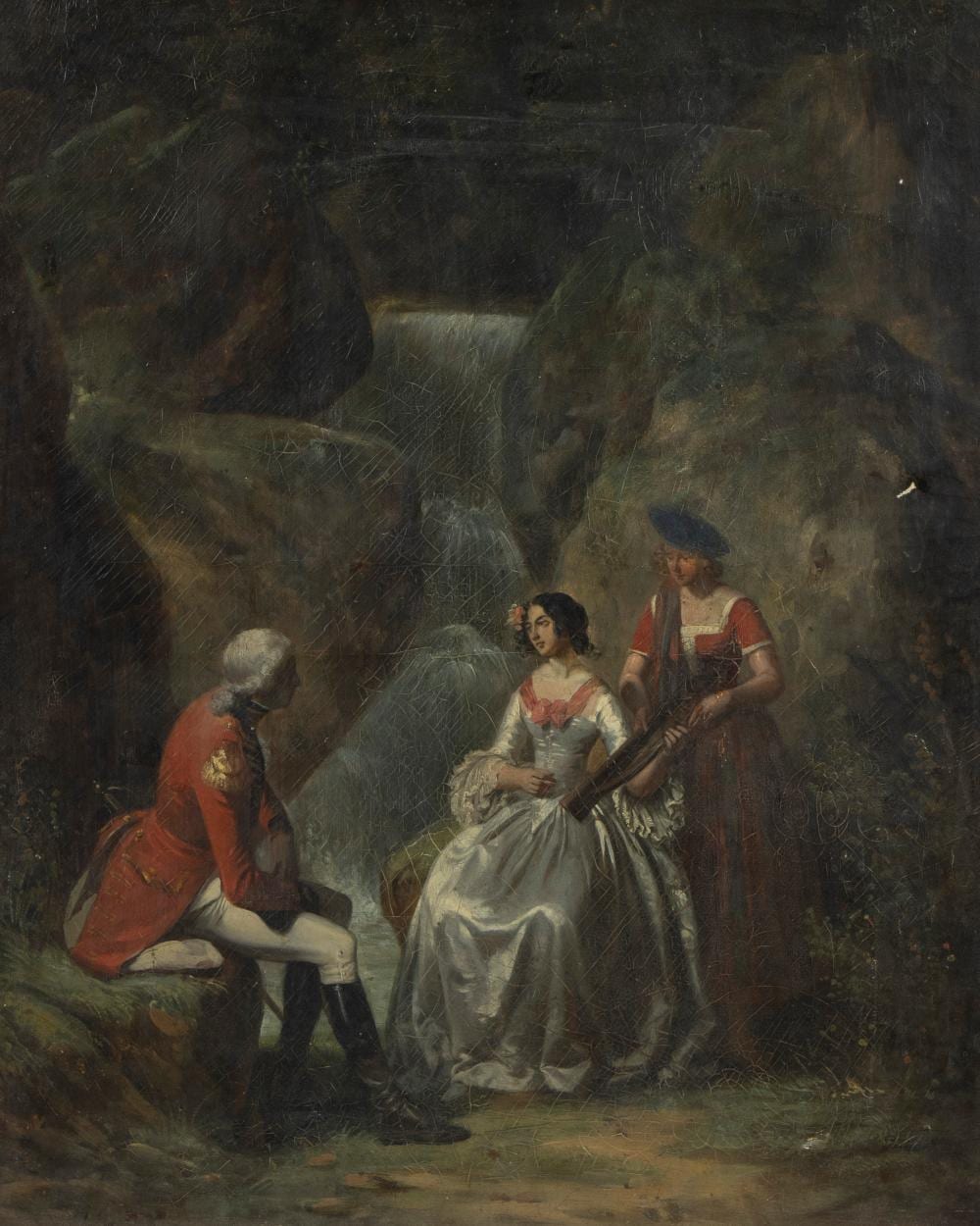Franz Xaver Winterhalter comparable auction result: german romantic school 19th century oil on canvas officer with ladies after franz xaver winterhalter