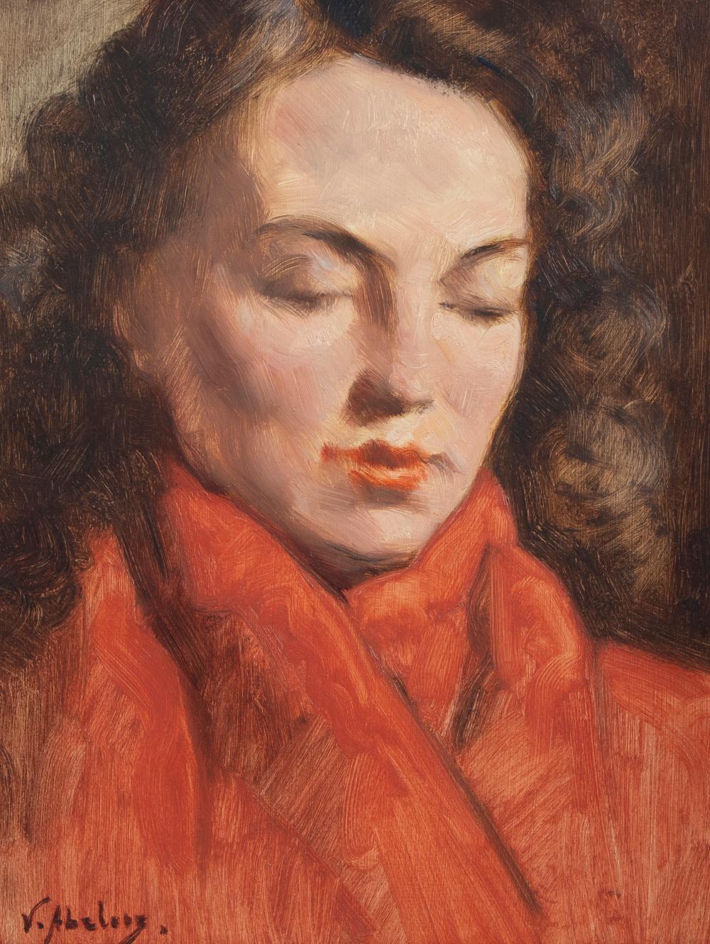 Victor Abeloos comparable auction result: victor abeloos 1881 1965 oil on panel portrait of a woman 1947 signed