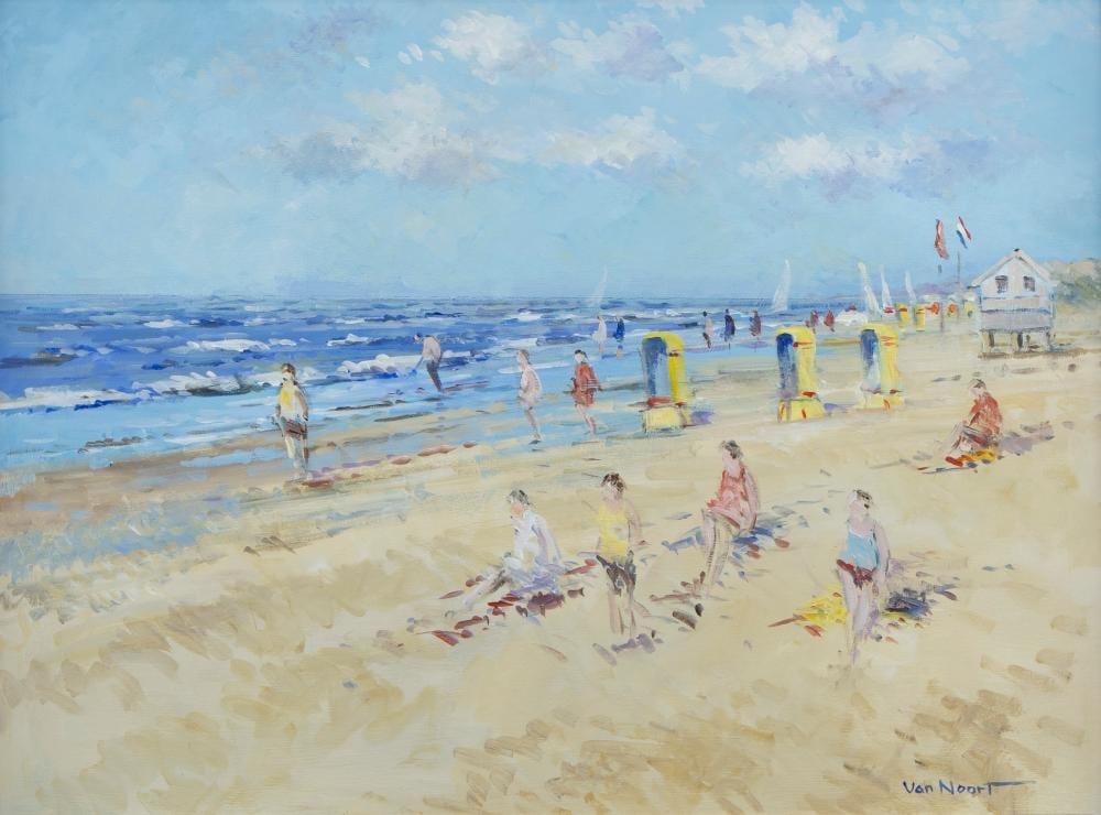 adrianus cornelis van noort 1914 2003 oil on panel animated beach view signed · Maison Jules Veilinghuis · 2025-05-10 Adrianus Cornelis van Noort comparable auction result: adrianus cornelis van noort 1914 2003 oil on panel animated beach view signed