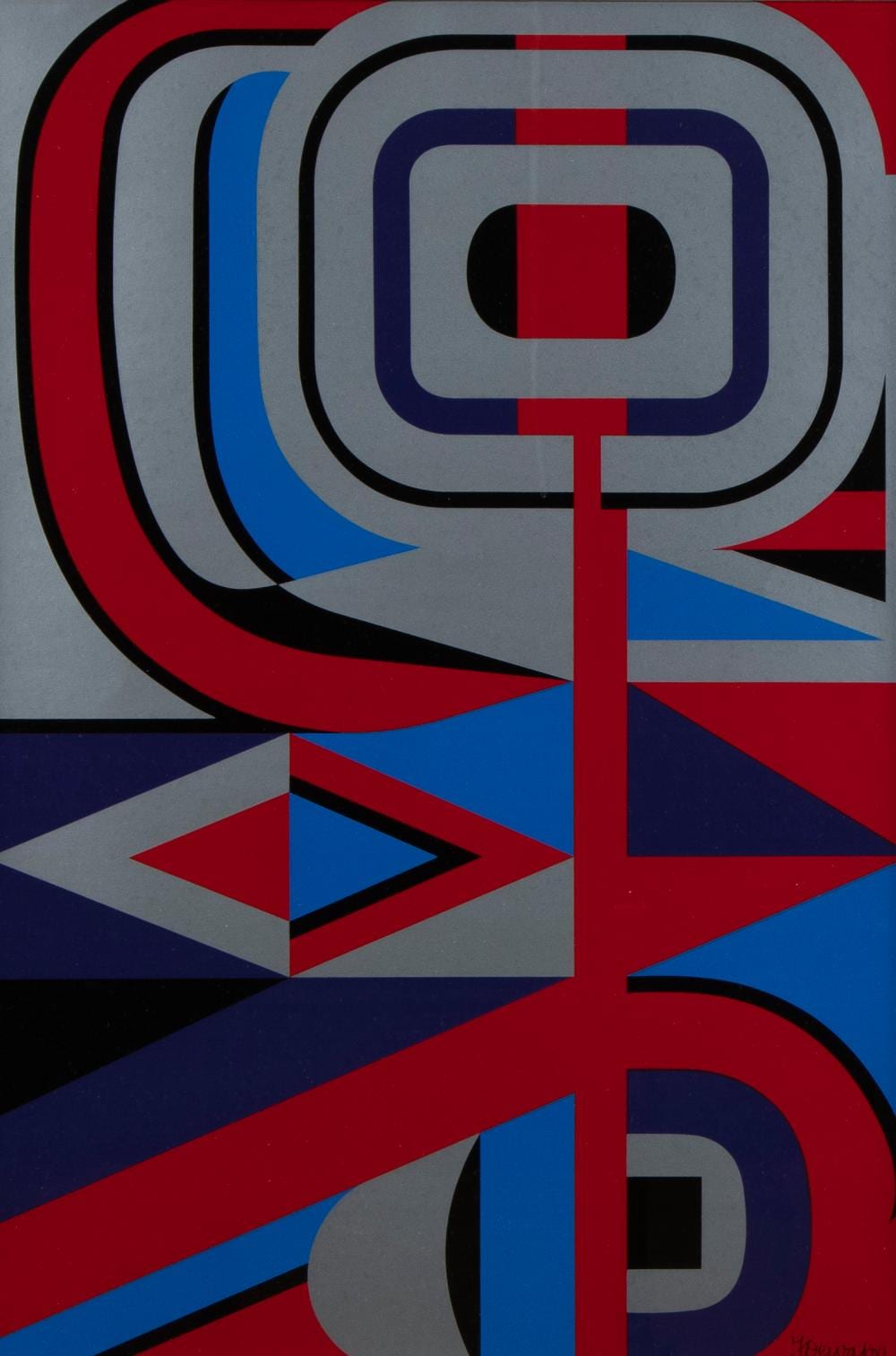 Jean Dewasne comparable auction result: jean dewasne 1921 1999 serigraphy geometric reversal signed