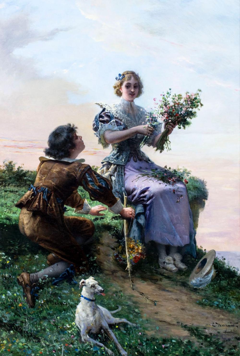 edmond louis dupain french 1847 1933 oil painting antique · Broward Auction Gallery LLC · 2025-06-08 Edmond Louis Dupain comparable auction result: edmond louis dupain french 1847 1933 oil painting antique