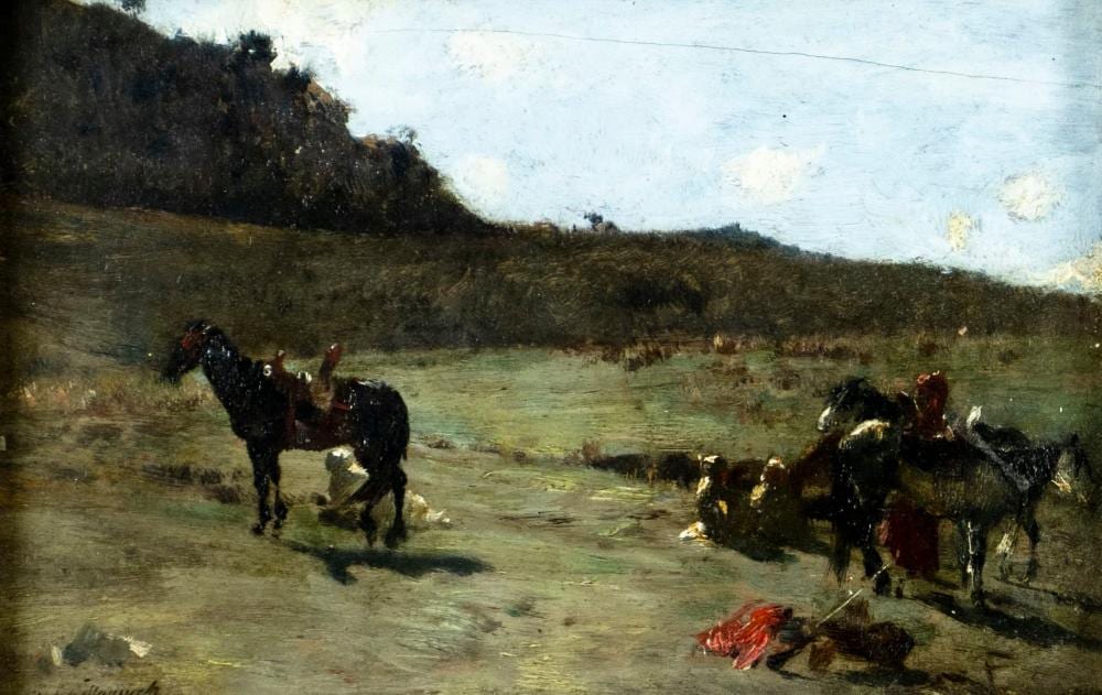 Gustave Guillaumet comparable auction result: gustave guillaumet france 1840 1887 oil painting antique