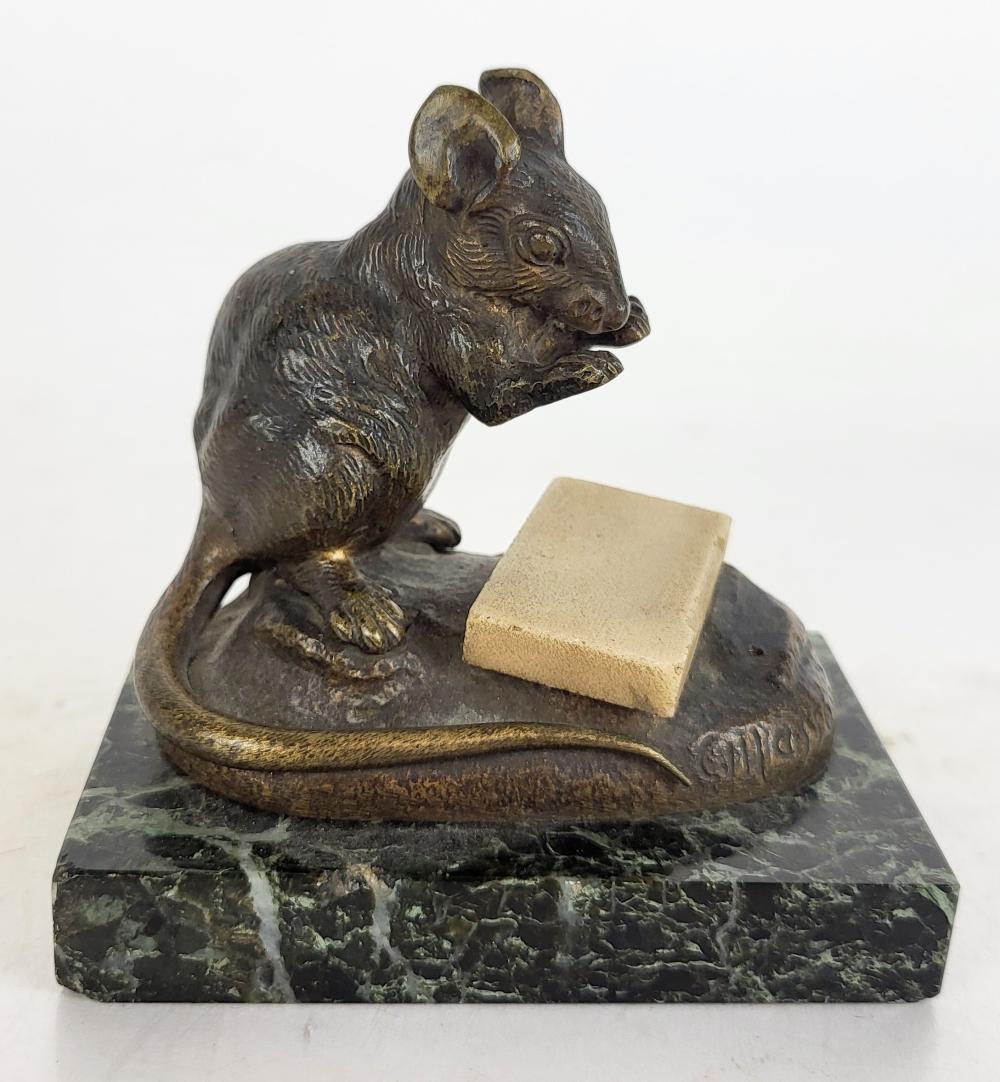 Clovis Edmond Masson comparable auction result: clovis edmond masson mouse with sugar bronze