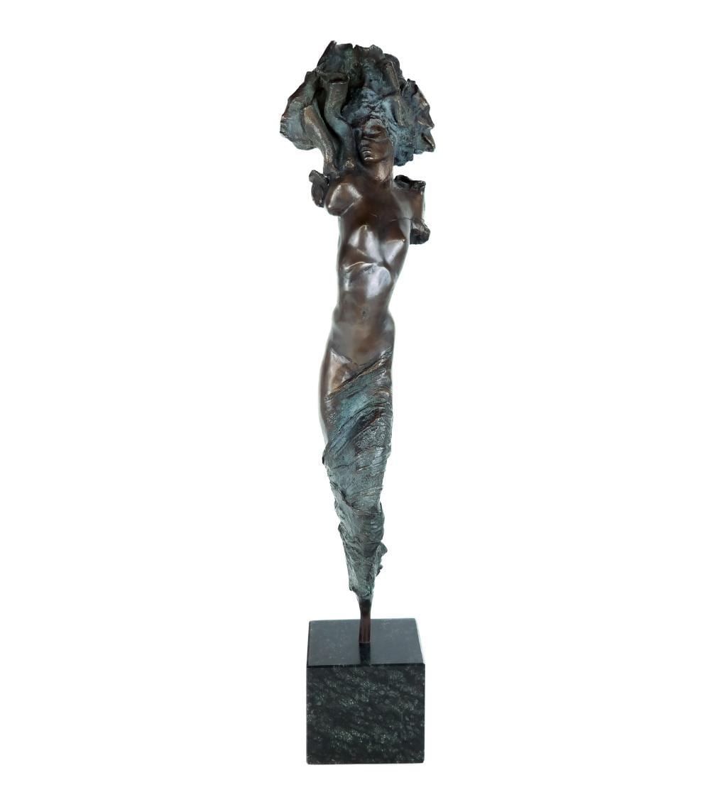 Jurgen Gorg comparable auction result: jurgen gorg janus faced muse bronze on marble