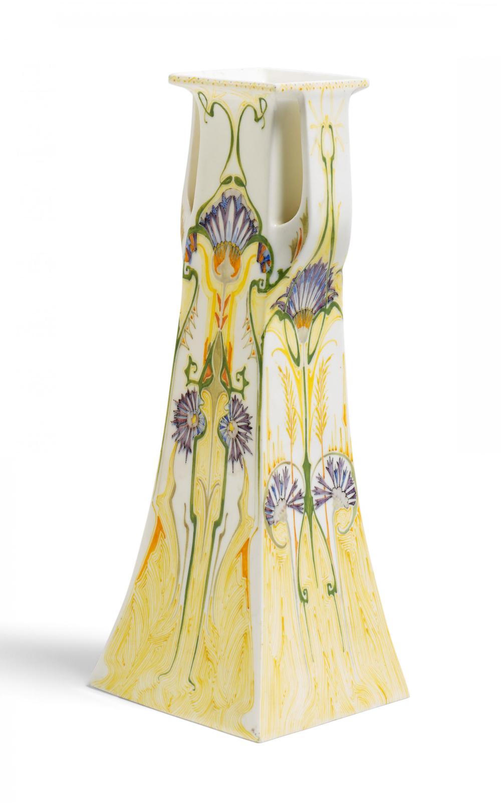 PORCELAIN VASE WITH CORNFLOWERS AND EARS OF CORN sold by Van Ham Kunstauktionen, lot 205 — auction record photograph