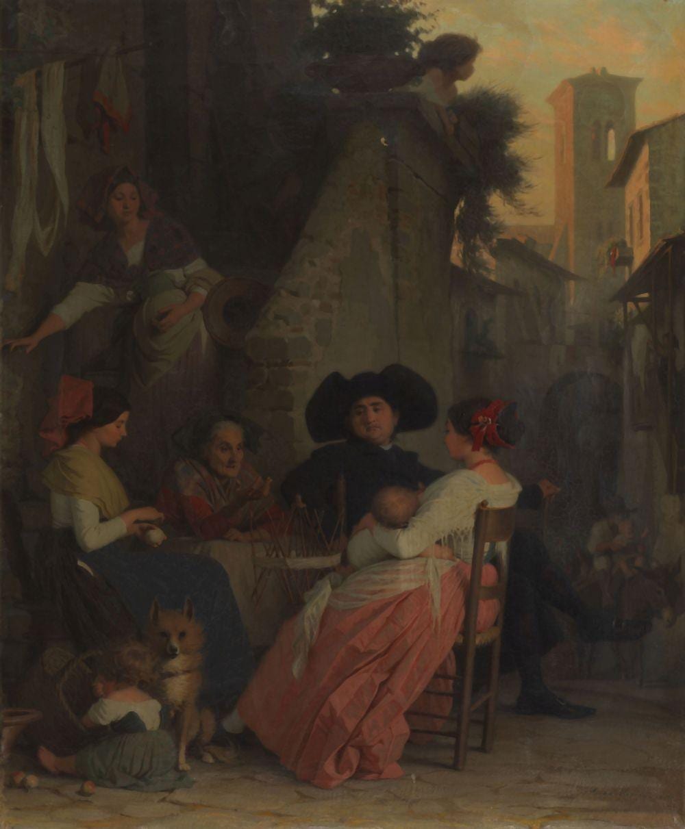 alfred van muyden 1818 1898 famille italienne avec mr le cur d · Geneve Encheres · 2025-05-14 Alfred van Muyden comparable auction result: alfred van muyden 1818 1898 famille italienne avec mr le cur d