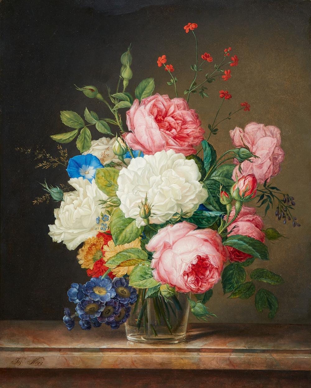 joseph nigg flower still life · Lempertz · 2025-05-17 Joseph Nigg comparable auction result: joseph nigg flower still life