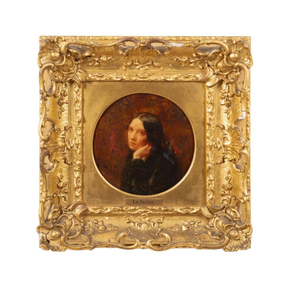 Henry le Jeune comparable auction result: henry le jeune dark haired woman oil on wood