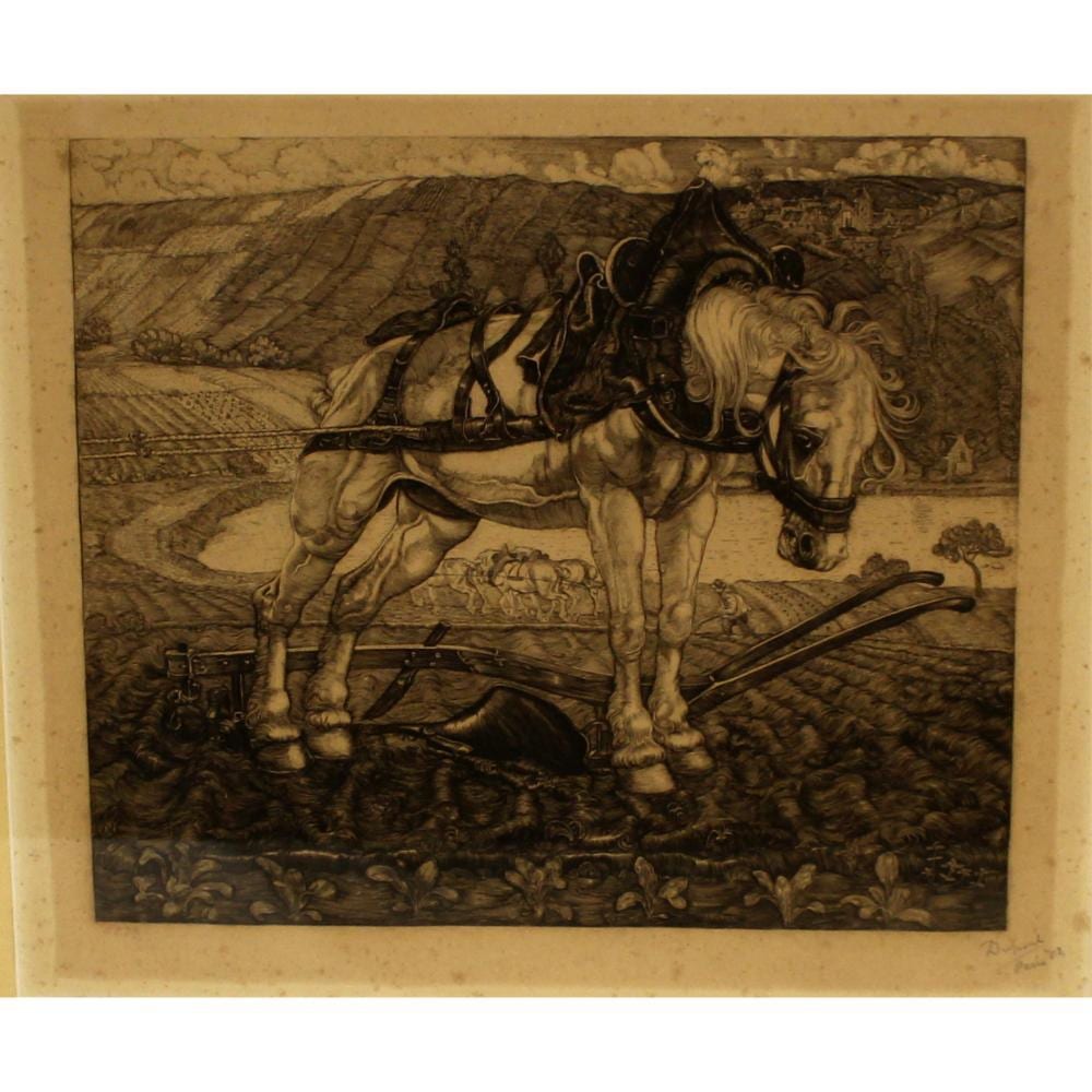 pieter dupont etching plow horse · Clarke Auction Gallery · 2025-05-29 Pieter Dupont comparable auction result: pieter dupont etching plow horse